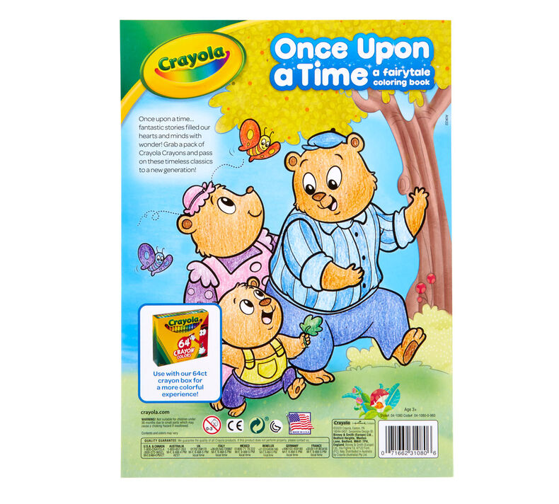 Gift for Kids 5 6 Ages 3 96 Coloring Pages 4 Crayola Fairy Tale Coloring Book with Stickers